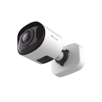 Cámara Bullet de Red Mini Panorámica 180° AI / 4K / Super WDR 120dB / Micrófono Integrado / IP67-IK10 / Soporte PoE / Almacenamiento 1TB / Analítica IA VCA 8 Modos