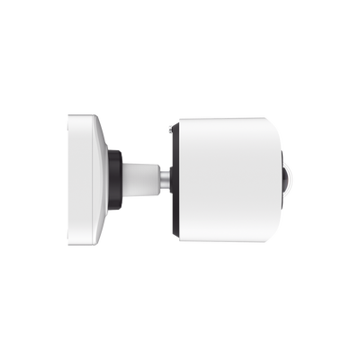 Cámara Bullet de Red Mini Panorámica 180° AI / 4K / Super WDR 120dB / Micrófono Integrado / IP67-IK10 / Soporte PoE / Almacenamiento 1TB / Analítica IA VCA 8 Modos