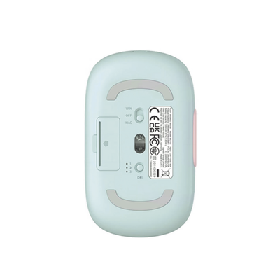 Mouse Inalámbrico FUN | Recargable| 2.4G & Bluetooth | 4 Niveles de DPI | Silencioso | Ergonómico | 5 Botones | Compatible con Windows, macOS 10.5, Android iOS Linux y Chrome OS | Color Rosa.