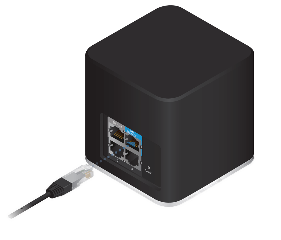UBIQUITI ACB-ISP - Router inalámbrico AirCube con 4 puertos Fast Ethernet y WiFi 2.4GHz hasta 300 Mbps.