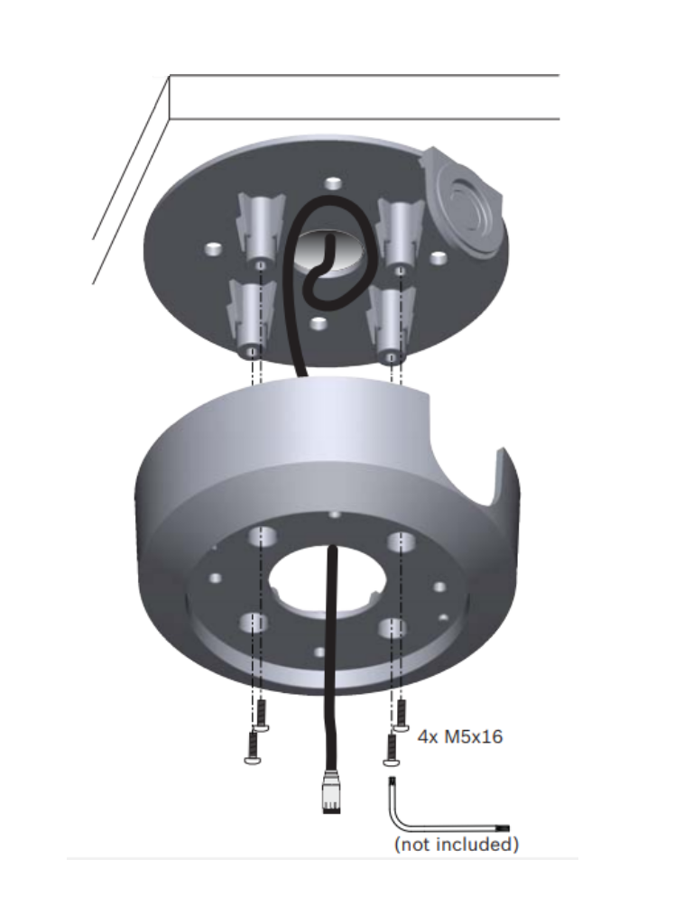 BOSCH V_NDAUPSMB - Caja de montaje en superficie SMB para montaje en pared o tuberia