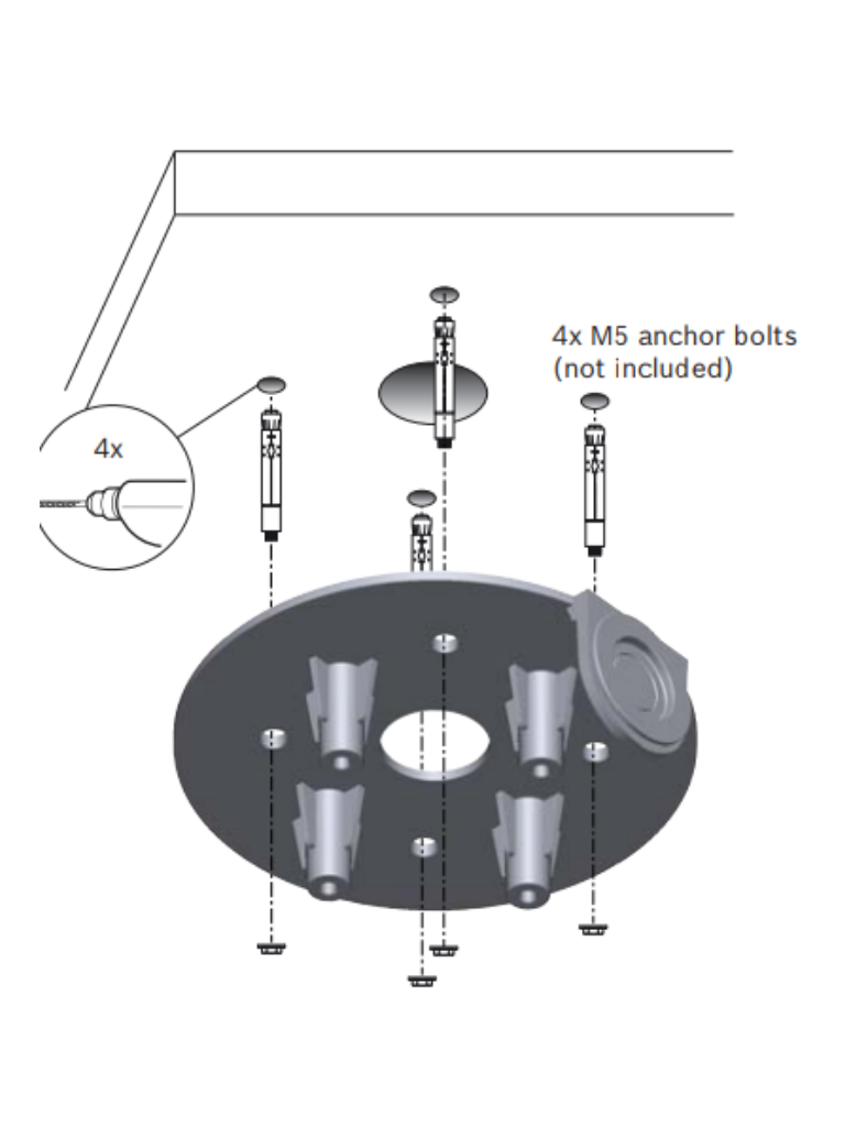 BOSCH V_NDAUPSMB - Caja de montaje en superficie SMB para montaje en pared o tuberia