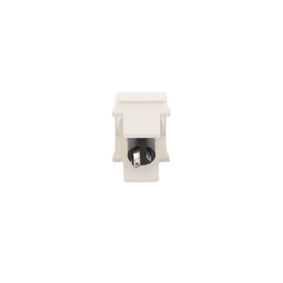 Módulo Acoplador Estéreo de 3.5mm (1/8), Tipo Keystone, Para Soldar, Color Blanco Mate