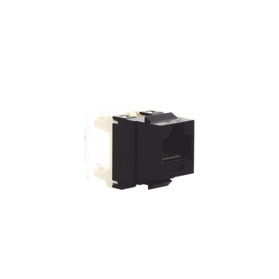 Conector Jack Estilo 110 (de Impacto), Tipo Keystone, Categoría 5e, de 8 Posiciones y 8 Cables, Color Negro