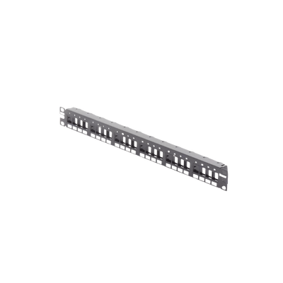 Panel de Parcheo Modular Keystone (Sin Conectores), Numerado y Espacio para Etiquetas, de 24 Puertos, 1UR