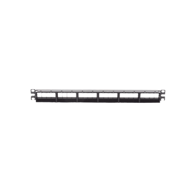 Panel de Parcheo Modular Keystone (Sin Conectores), Numerado y Espacio para Etiquetas, de 24 Puertos, 1UR