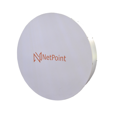 Antena de parabola profunda, blindada, con supresión al ruido de 3 ft, 4.9-6.4 GHz, Ganancia 34 dBi con SLANT de 45 ° y 90 °, ideal para hasta 70 km, Conectores N-hembra, montaje con alineación milimétrica.