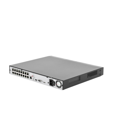 NVR 8 Megapixel (4K) (Compatible con Cámaras AcuSense) / 16 Canales IP / 16 Puertos PoE+ / 2 Bahías de Disco Duro / HDMI en 4K