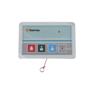Terminal de Cama Inalámbrico / Botón de Alarma Presencia y Médico / IP54 / Material ABS Antibacteriano / RF 433MHz / 400 metros Distancia Transmisión (linea de vista)/ Alimentación 2xAAA / Protocolo POCSAG