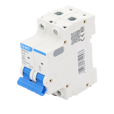 Pastilla para Riel Din, 2 Polos, 16 Amp, Vca:110/415v, 6kA, Catálogo: NXB632PC16, Serie: NXB-63.