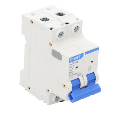 Pastilla para Riel Din, 2 Polos, 32 Amp, Vca:110/415v, 6kA, Catálogo: NXB632PC32, Serie: NXB-63.