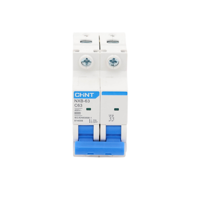 Pastilla para Riel Din, 2 Polo, 63 Amp, Vca:110/415v, 6kA, Catálogo: NXB632PC63, Serie: NXB-63.