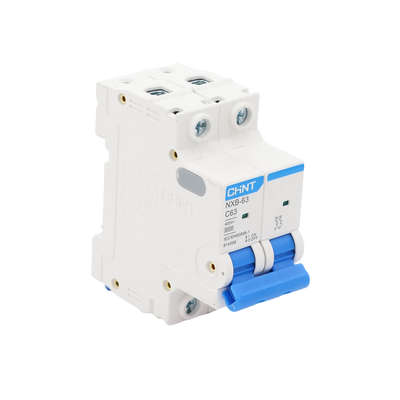 Pastilla para Riel Din, 2 Polo, 63 Amp, Vca:110/415v, 6kA, Catálogo: NXB632PC63, Serie: NXB-63.