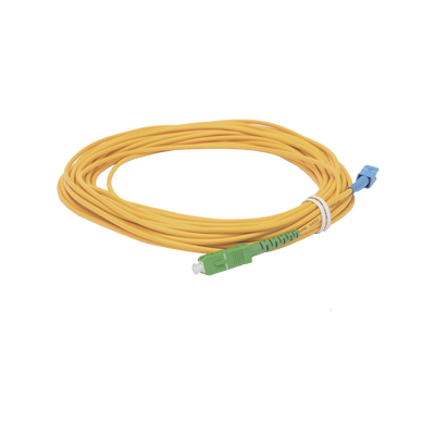 Jumper de Fibra Óptica Simplex, Monomodo, con Conectores SC/UPC-SC/APC, de 10 Metros (32.81 Pies)