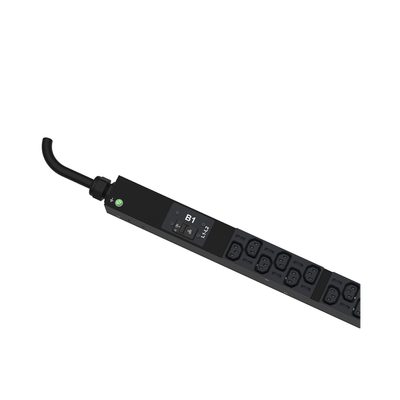 PDU Monitoreable (MI) para Distribución de Energía, Enchufe de Entrada NEMA L6-30P, Con 32 Salidas C13 y 6 C19, de Instalación Vertical, 208 Vca, 30 Amp