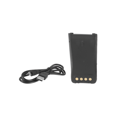 Batería con cargador USB integrado de Li-Ion 2000MAH  con clip para radio HYT PD782 para cargarla como celular