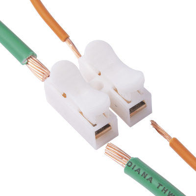 Conector tipo PUSH de 2 Contactos / Para una Conexión Rápida / Puentes de Cables