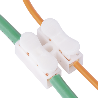 Conector tipo PUSH de 2 Contactos / Para una Conexión Rápida / Puentes de Cables
