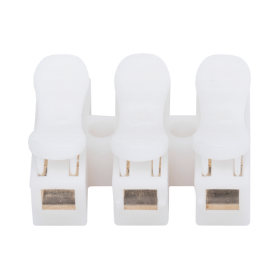 Conector tipo PUSH de 3 Contactos / Para una Conexión Rápida / Puentes de Cables