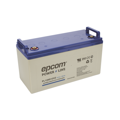 Batería 12 Vcc / 120 Ah / UL / Tecnología AGM-VRLA / CICLO PROFUNDO / Para uso en aplicaciones fotovoltaicas y de emergencia  / Terminales T4
