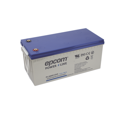 Batería 12 Vcc / 200 Ah / UL / Tecnología AGM-VRLA / Ciclo profundo / Para uso en aplicaciones fotovoltaicas y de emergencia  / Terminales T5
