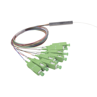 Splitter (Divisor Óptico) Tipo PLC, de 1x8, Conectores SC/APC de Salida