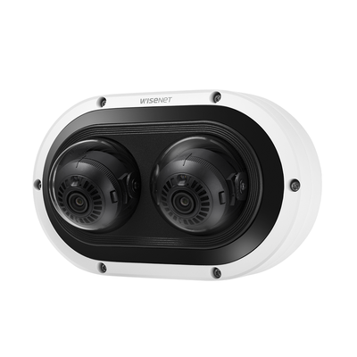 Camara Multi sensor IP 6MP x 2 CH con Inteligencia Artificial / Lente Mot.  3.54 a 6.69mm / WDR 120dB / H.265 / RanuraSD / Protección IP67 IK10 NEMA4X / IR 25m