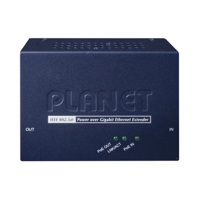 Extensor PoE+ / Hasta 100 m / Entrada PoE+ Gigabit 802.3 at y Salida PoE+ Gigabit 802.3 af / at / Interior