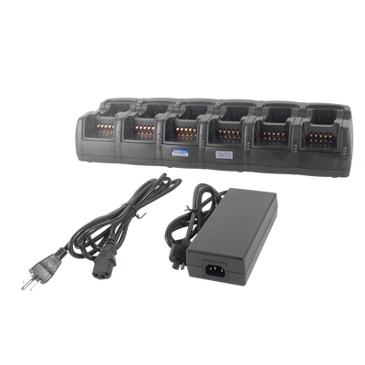 Multicargador de 12 cavidades para baterías KNB24LS/ 25A/ 26N/ 35L/ 40L/ 40LCV/ 55L/ 56N/ 57L para radios Kenwood TK2140/3140/2160/3160/2360/3360/2170/3170, NX220/320/420