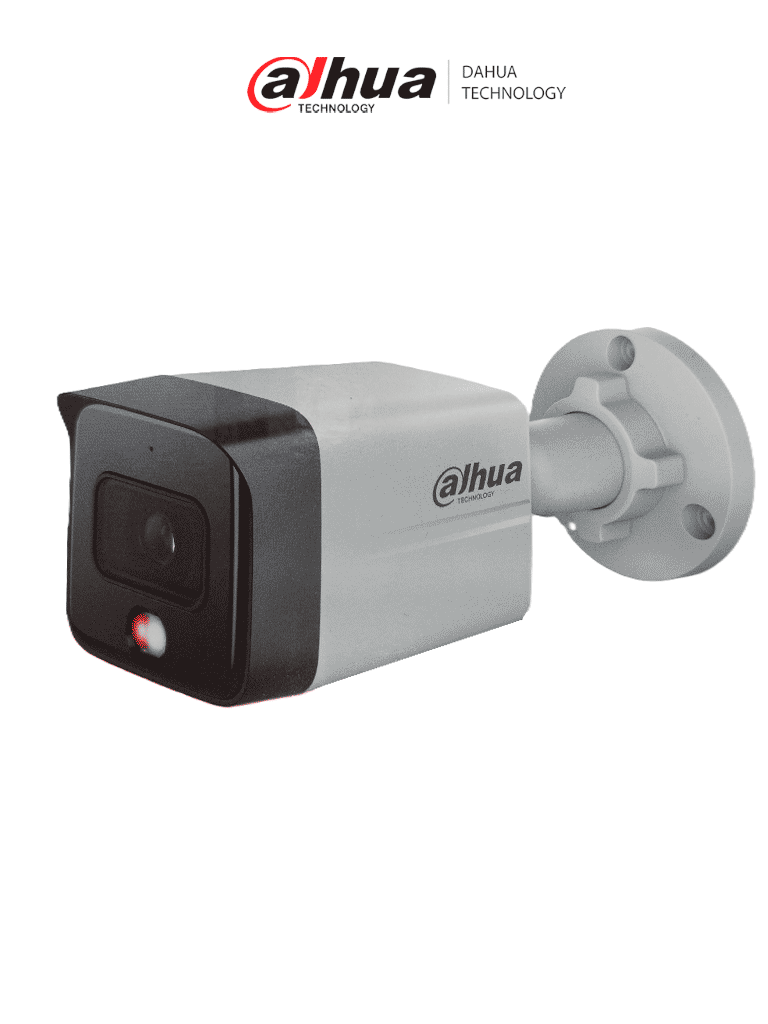 DAHUA IPC-HFW1839TC-A-IL - Cámara IP Bullet 4k Full Color + Iluminador Dual Inteligente/ 8 Megapíxeles/ Dual Light/ Lente de 2.8 mm/ 110 Grados de Apertura/ Micrófono Integrado/ H.265/ IR de 30 Metros/ IP67/ PoE/ DWDR/