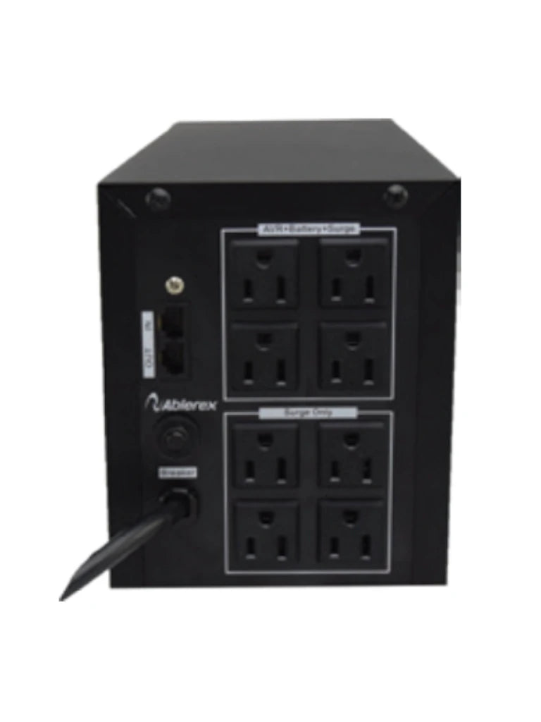 ABLEREX - AB-PRO1500T - No break interactivo / 1500VA / 900W / 8 contactos a la salida / pantalla LCD.