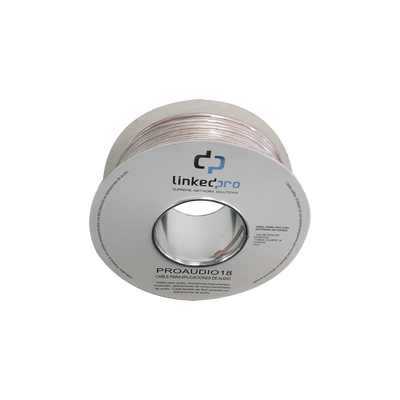 Cable 18/2 para audio, perfecto para bocinas y micrófonos, bobina de 152M(500ft)