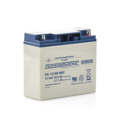 Batería 12V, 18AH, Para Respaldo, Tecnologías AGM/VRLA, Diseño De Vida Útil 5 Años, Terminales Tipo NB2, Listada UL, Libre De Mantenimiento