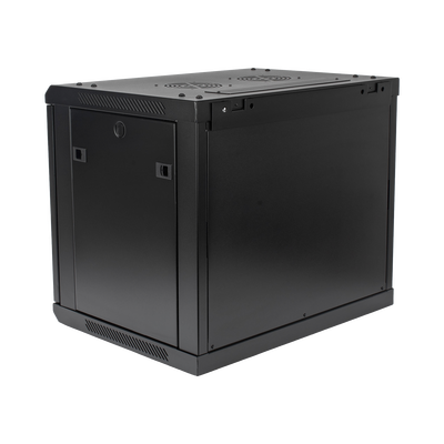 Gabinete PRECISION, Con Puerta Perforada, de 19in, 9UR, 450mm de Profundidad, Color Negro