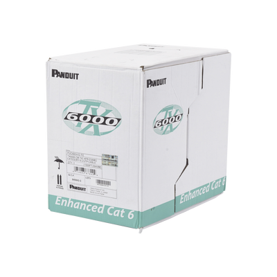 Bobina de Cable UTP 305 Metros (1000 Pies) de Cobre, TX6000? PanNet, Reelex, Gris Internacional, Categoría 6 Mejorado (23 AWG), PVC (CM), de 4 Pares