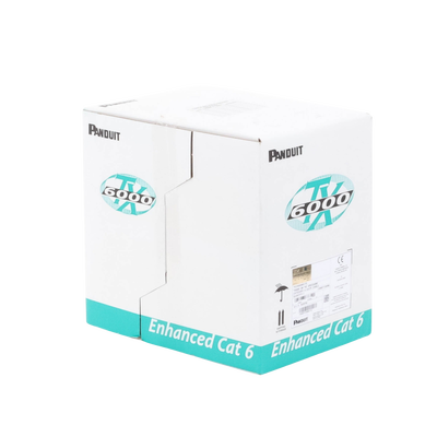 Bobina de Cable UTP 305 Metros (1000 Pies) de Cobre, TX6000? PanNet, Reelex, Blanco, Categoría 6 Mejorado (23 AWG), PVC (CM), de 4 Pares