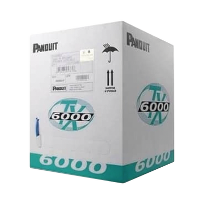 Bobina de Cable UTP 305 Metros (1000 Pies) de Cobre, TX6000? PanNet, Reelex, Blanco, Categoría 6 Mejorado (23 AWG), PVC (CM), de 4 Pares