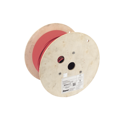 Bobina de Cable UTP de 4 Pares, Vari-MaTriX, Cat6A, 23 AWG, LSZH (Libre de Gases Tóxicos), Color Rojo, 305 Metros (1000 Pies)