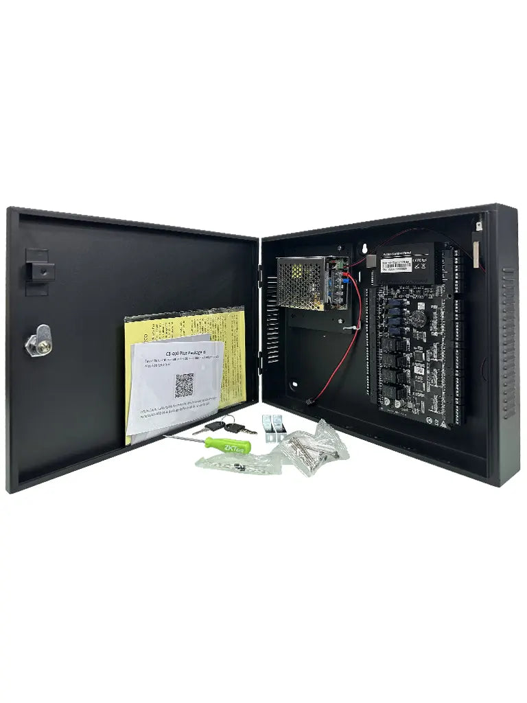 ZKTECO C3400Plus - Panel de control de acceso RFID, 4 puertas, 8 vías, capacidad para 100,000 usuarios y tarjetas, códigos QR dinámicos, Push SDK