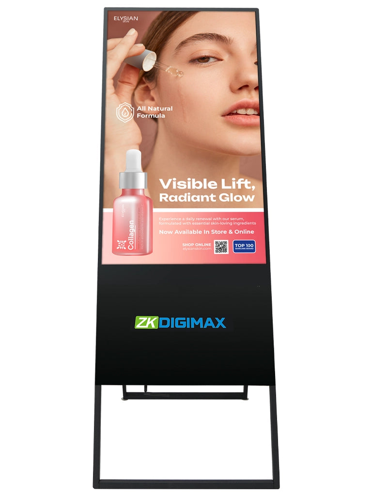 ZKDIGIMAX DG03A2F43 – Pantalla LCD de 43" tipo Banner Vertical, Full HD, Android 11, Brillo 350 nits, Vida útil +30,000 h, Ideal para Publicidad Digital en Retail y Servicios