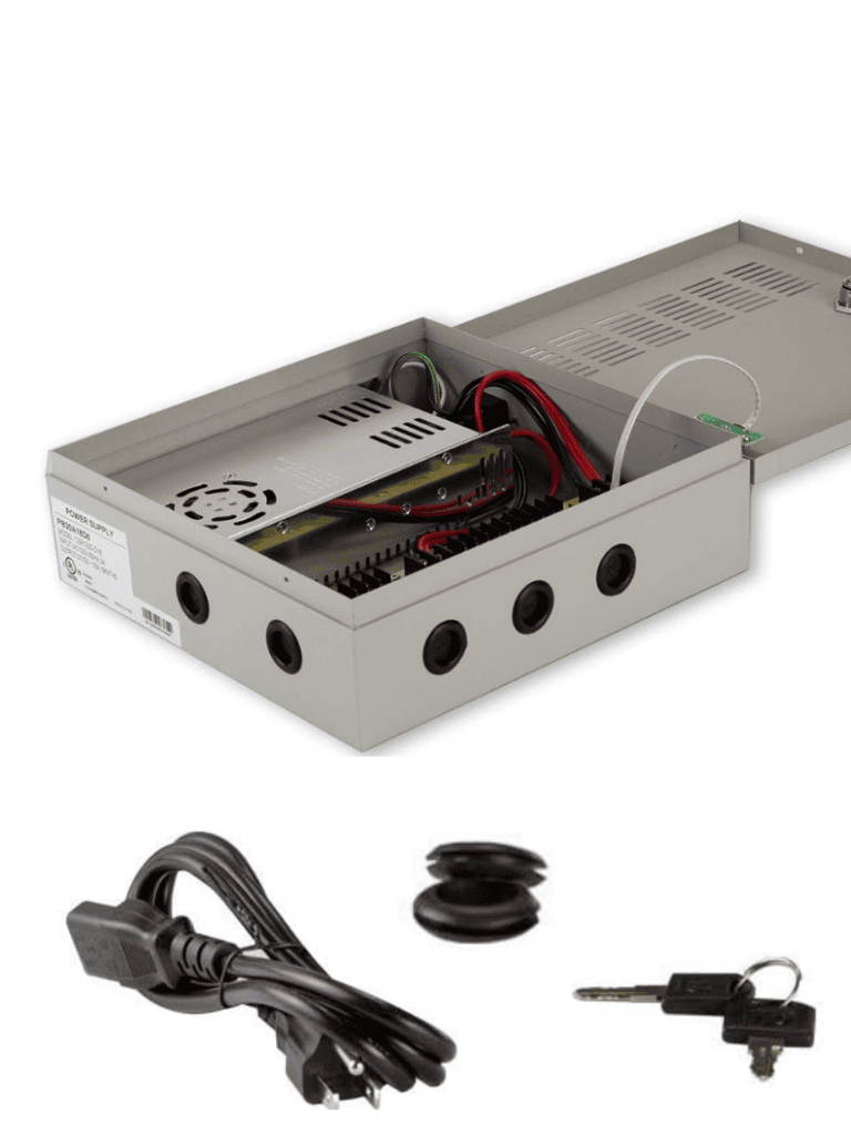 SAXXON PSU1210D9B - Fuente de Poder de 12 vcd/ 10 Amperes/ Para 9 Camaras/ Compatible con Bateria de Respaldo/ 1.1 Amper por Canal/ Protección contra Sobrecargas/ Certificación UL/