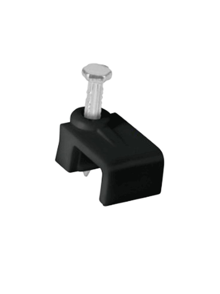 TCE LMG-NCC-5mm-BKQ50 - Grapa cuadrada de pared / medida interna 5 mm / Altura 6 mm / Color negro / Bolsa de 50 piezas