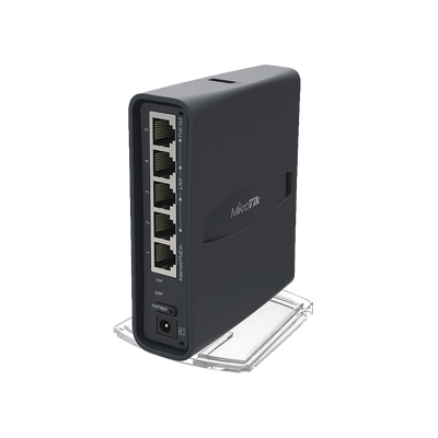 (hAP ac lite Tower) 5 Puertos Fast Ethernet, WiFi Doble Banda 802.11ac, Base tipo Torre