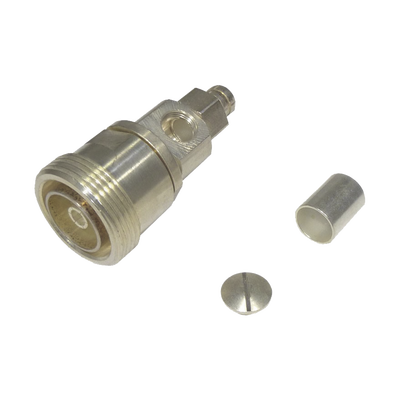 Conector DIN 7-16 Hembra de Anillo Plegable, COMBO (En Linea ó en A/R), para cables LMR-400, 9913, CNT-400, RG-8/U.