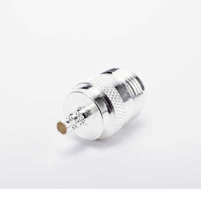 Conector N Hembra de Anillo Plegable para Cables RG-58/U, Níquel/ Oro/ Teflón.