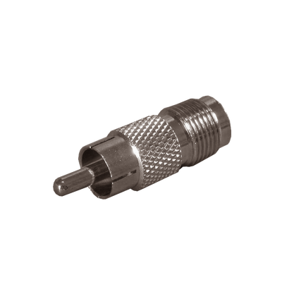 Adaptador de TNC Hembra a RCA Macho Tipo Fono para Aplicaciones de Audio y Video, Níquel/Oro/Teflón