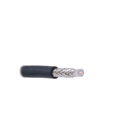 Cable Coaxial RG Broadcast RG58USYS / 305 Metros (1000 Pies) / Intemperie / 20 AWG / Blindaje de Malla Trenzada de Cobre EstaÑado (CuSn) 96% / Aislante de PolietilÉno SÓlido / Hecho en MÉxico