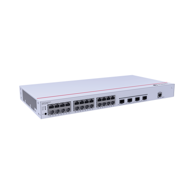 Switch de Distribución/Core Gigabit Administrable  Capa 3 / 24 puertos 10/100/1000 Mbps  / 4 Puertos 1GE SFP Uplink / ERPS / Rutas Estáticas / iStack / Administración Nube Gratis