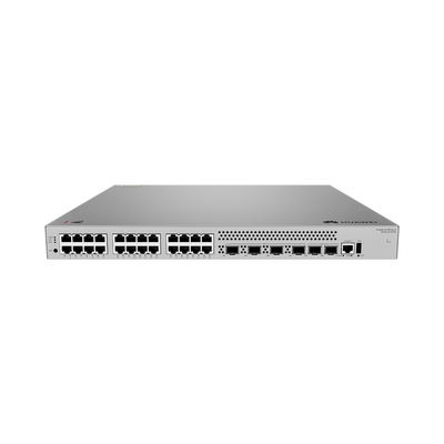 Switch Empresarial Core Gigabit Administrable  Capa 3 / 24 Puertos 10/100/1000 Mbps / 4 Puertos 10GE SFP+ Uplink / 2 Puertos 10GE SFP+ (Stack) / ERPS / Ruteo Dinamico (RIP, OSPF, IS-IS y BGP)  / iStack / Administración Nube Gratis