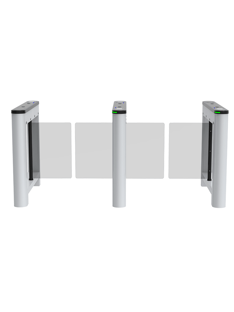 ZKTECO SATURNS1000 - Barrera Peatonal Tipo Swing Bidireccional / Equipada con un motor DC brushless / Hasta 3 millones de ciclos / Acero SPCC laminado en frío / Vidrio templado 2.5D